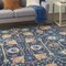 Homeroots 8 x 10 ft. Navy Blue Floral Buds Area Rug 385239 - alternate 7